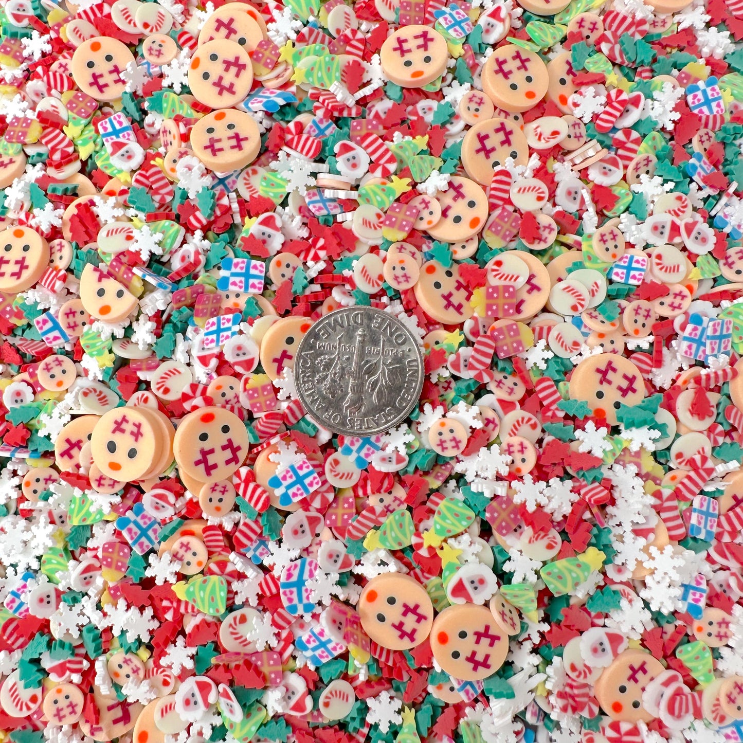 Santa's Christmas Eve Helper Polymer Clay Sprinkle (NOT EDIBLE) D8-11
