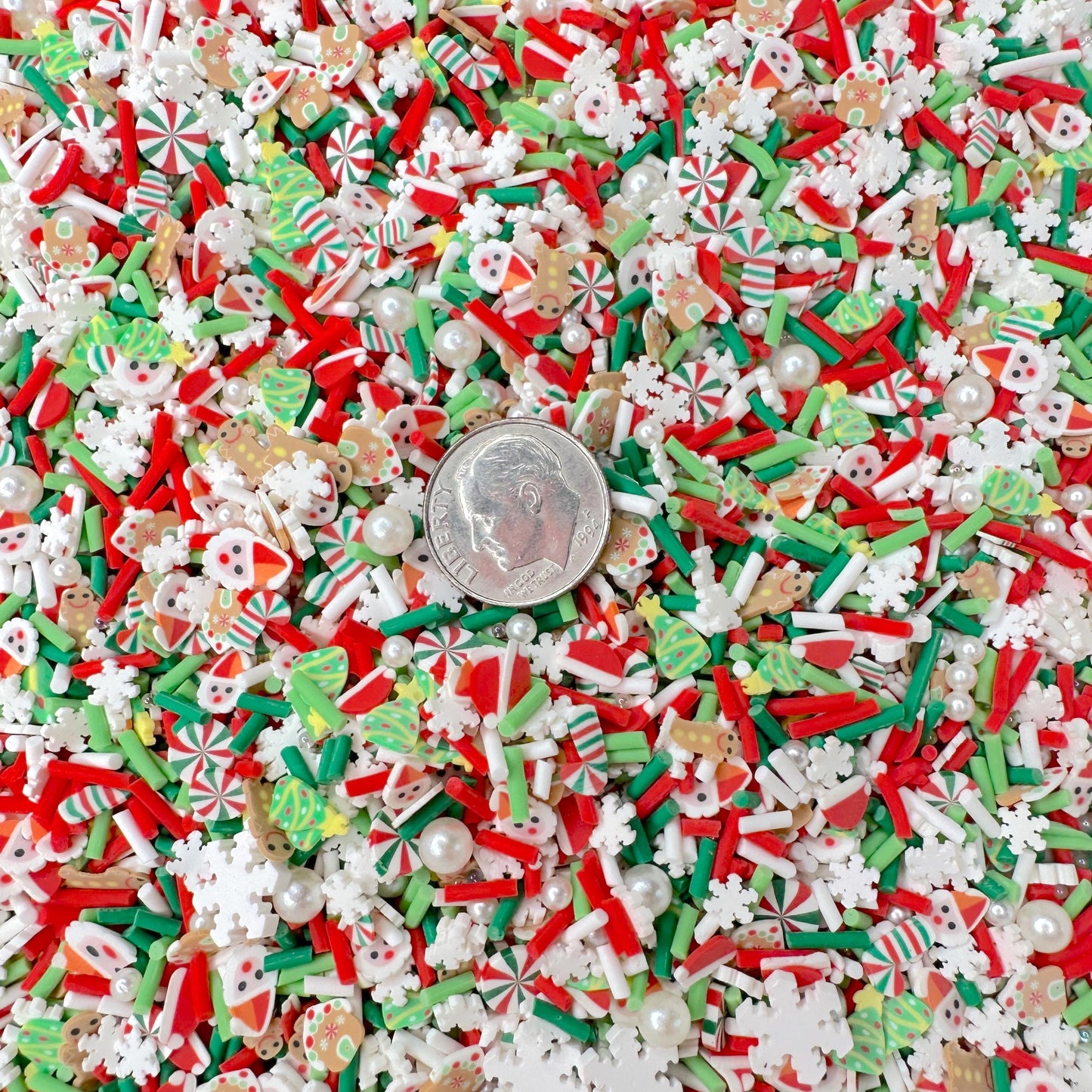 FAKE Santa's House, Christmas Mix Polymer Clay Sprinkle (NOT EDIBLE) D35-18