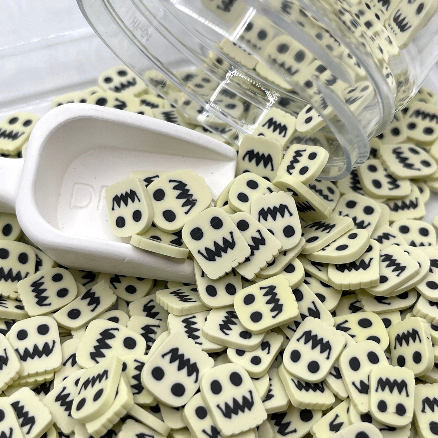 FAKE Spooky Ghost Polymer Clay Sprinkle (NOT EDIBLE, available in 5MM or 10MM)