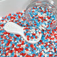 FAKE Star Spangled Banner, usa Polymer Clay Sprinkle (NOT EDIBLE) D28-16