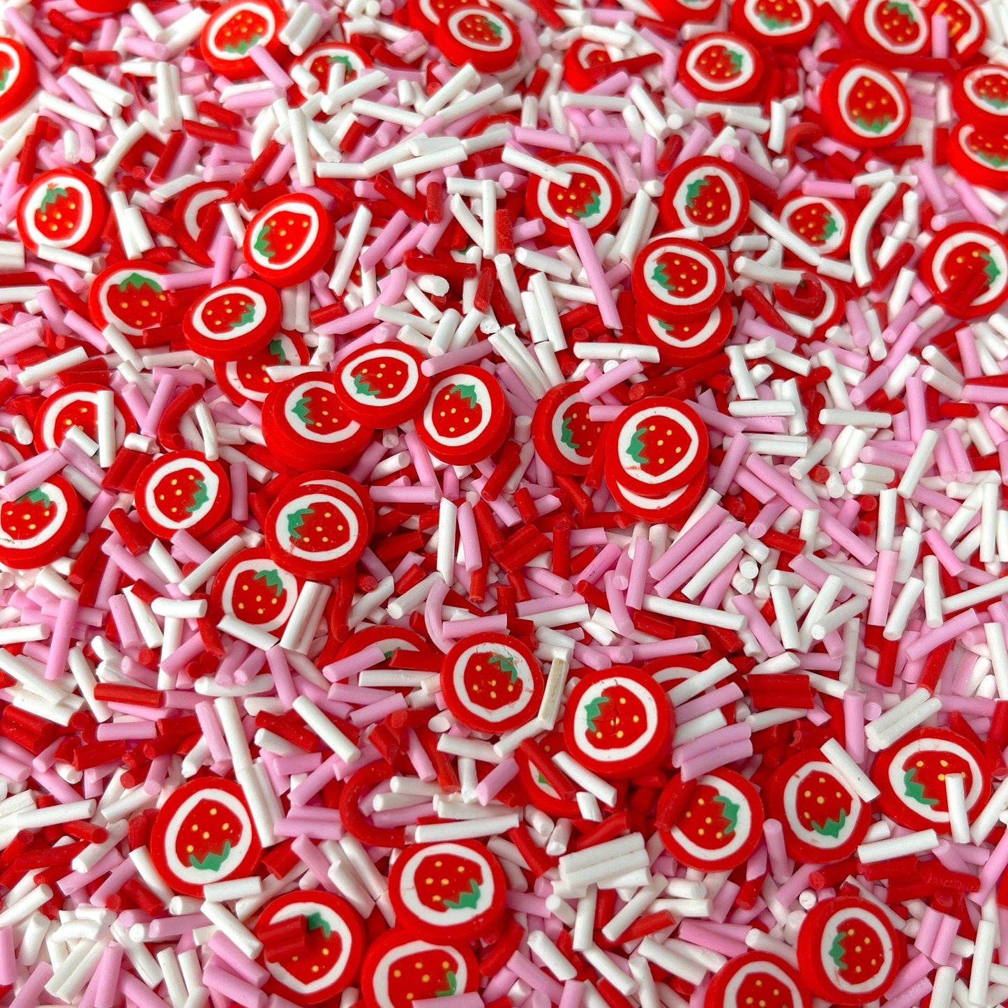 FAKE Strawberry Candy Themed Polymer Clay Sprinkle Mix (NOT EDIBLE) D15-17