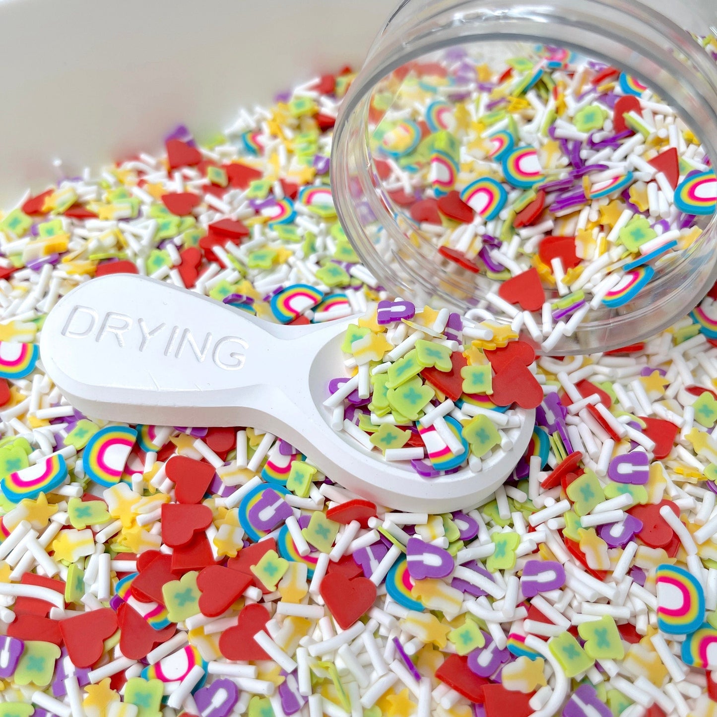 FAKE White Cereal Polymer Clay Sprinkle Mix (NOT EDIBLE) D15-22