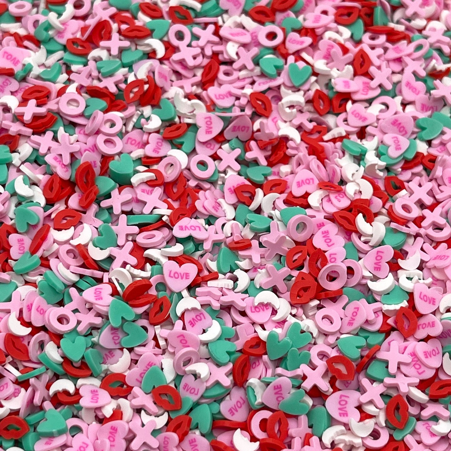 FAKE xoxo Valentine Polymer Clay Sprinkle Mix (NOT EDIBLE) D11-19