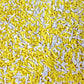 FAKE Yellow White Theme Polymer Clay Sprinkle Pieces Mix (NOT EDIBLE)  D1-12