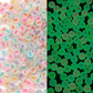 7MM Mixed Number Glow-in-the-Dark Acrylic Flat Round Beads