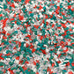 FAKE Red Green Winter w/Rhinestone Polymer Clay Sprinkle Mix (NOT EDIBLE) D3-03