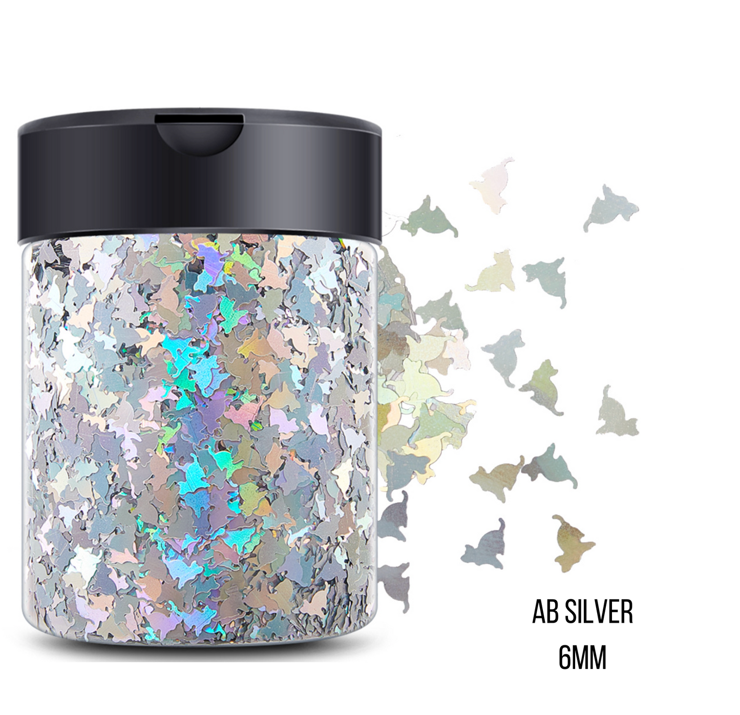 6MM Witchy Cat, Halloween Glitter Confetti Pieces (5G/10G/20G)