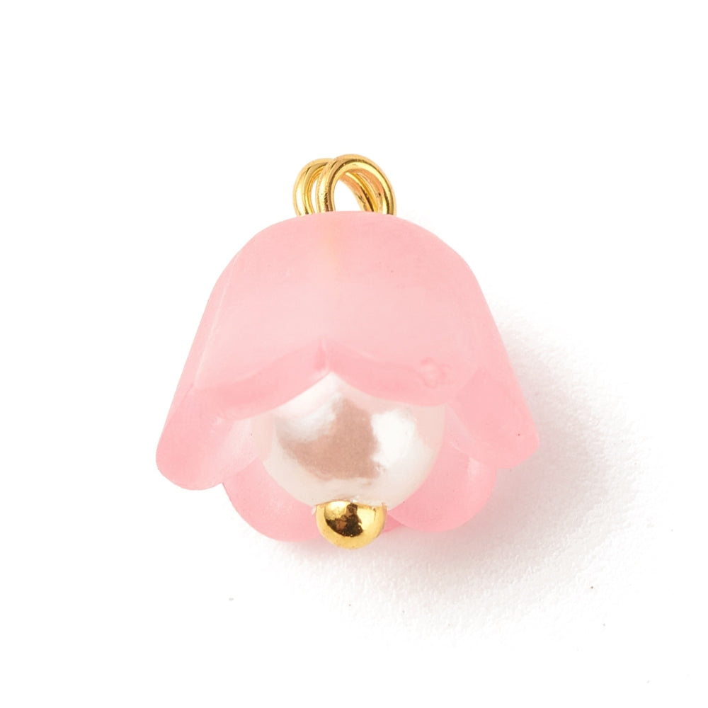 11MM x 9.5MM Acrylic Bell Flower Charm (Random Mixed Color)