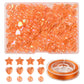 Star, Heart and Round Mixed Acrylic Bead Set with Elastic Thread (200pcs)