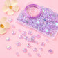 Star, Heart and Round Mixed Acrylic Bead Set with Elastic Thread (200pcs)