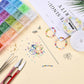 2MM Pastels Round Glass Seed Beads, Tweezer, Elastic Thread, Bracelet Making Kit