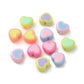 Chunky 12.5MM Mixed Color Acrylic Heart Spacer Beads with Vertical Hole