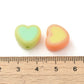 Chunky 12.5MM Mixed Color Acrylic Heart Spacer Beads with Vertical Hole