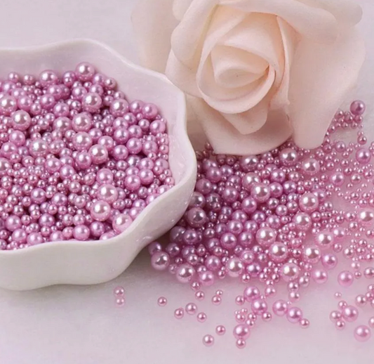 FAKE Light Purple No Hole Pearls Slime (2.5MM-5MM; NOT EDIBLE) D12-30