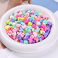 BULK 12MM Pastel Acrylic Heart Spacer Beads