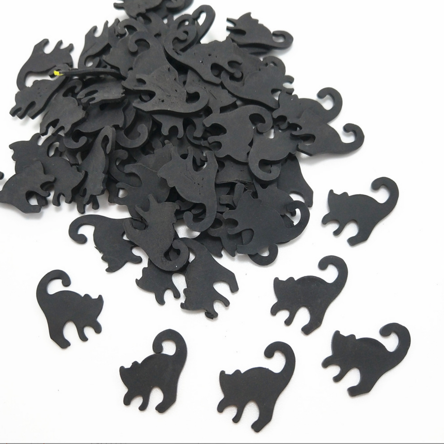 FAKE 15MM Black Cat Polymer Clay Sprinkle (NOT EDIBLE) D24-32