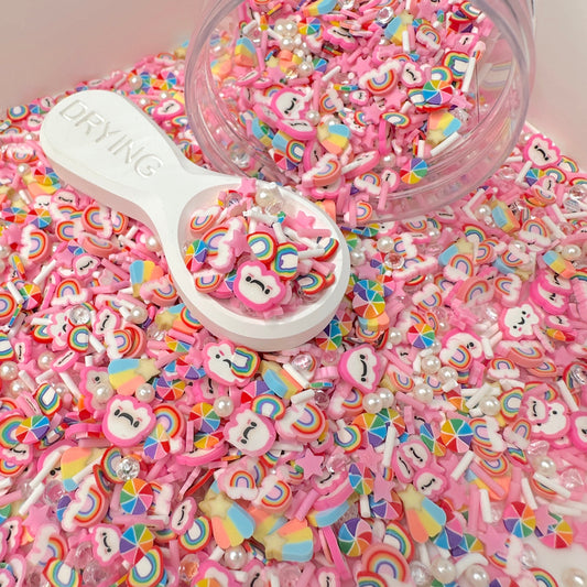 FAKE Pink Happy Skies, Sky Polymer Clay Sprinkle Mix (NOT EDIBLE) D37-23