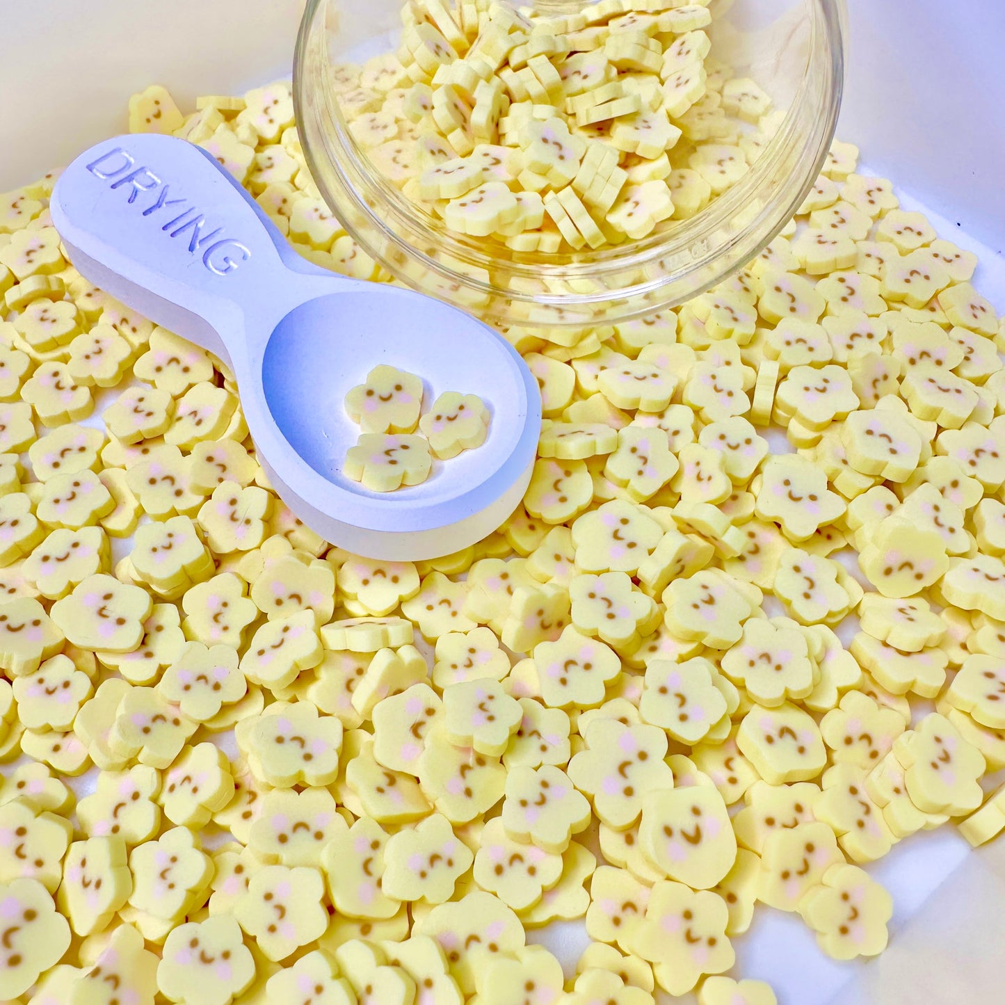 FAKE 5MM/10MM Smiling Yellow Star Polymer Clay Sprinkle (NOT EDIBLE) D18-29/34