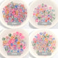 A-Z Alphabet Beads, Transparent Beads with Random Mixed Color Letters (7MM)