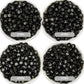 A-Z Alphabet Individual Beads, White Letter Black Bead (7MM)