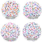 Letter A-Z Alphabet Beads, White beads with Multi Colored Letters (7MM)