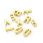 Gold Stainless Steel Individual Letter Charms (8x3mm)