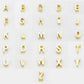 Gold Stainless Steel Individual Letter Charms (8x3mm)