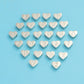 Individual Heart Shaped Titanium Alphabet Letter Charms