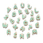 Medium Aquamarine Metal Letter Charms Individual or Set