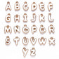 White Metal Letter Charms Individual or Set (11mm x 6.5mm x 2mm, Hole: 1.5mm)