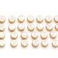 White Metal Round Individual Letters Beads (8mm x 3.5mm)