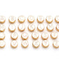 White Metal Round Individual Letters Beads (8mm x 3.5mm)