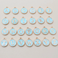 A-Z Individual Light Blue Color Oil Drop Metal letters (12x14mm)