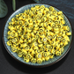 7MM Yellow Flat Round Acrylic with Black Happy Face Beads