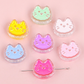 Chunky Transparent Mixed Color Cute Cat Acrylic Bead (20x18mm)