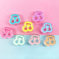 Chunky Transparent Mixed Color Musical Note Acrylic Bead (21x20mm)