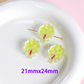 Chunky Cute Green Tree Acrylic Bead (24.4x21mm)