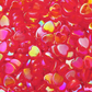 8MM Dark Pink Transparent Acrylic Heart Spacer Beads with Vertical Hole
