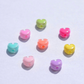 9MM Bright Colored Heart Acrylic Spacer Beads with Vertical Hole