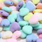 12MM Frosted Pastel Acrylic Heart Beads (12mm x 3mm)