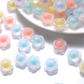 Chunky 13MM Frosted Flower Shaped Acrylic Spacer Beads