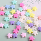 10MM Cute Kawaii Pastel Acrylic Star Spacer Beads