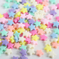 10MM Cute Kawaii Pastel Acrylic Star Spacer Beads