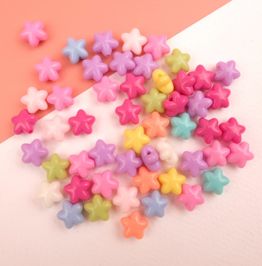 10MM Puffy Candy Star Acrylic Spacer Beads