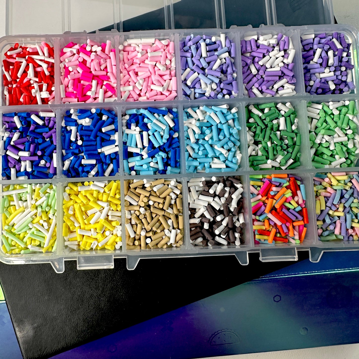 FAKE Mixed Sprinkle Pieces Themed Polymer Clay Sprinkle Set/Box