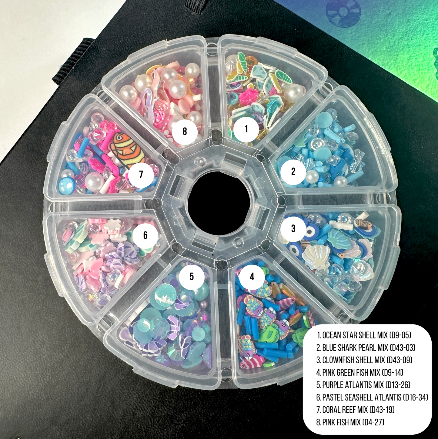 FAKE Ocean Sea Life Mix Themed Polymer Clay Sprinkle Set/Box