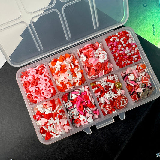 FAKE Valentine's Day Themed Polymer Clay Sprinkle Set/Box