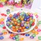 11.7MM Mix Colors Transparent Acrylic Rainbow Star Spacer Beads