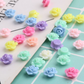 12MM x 12.5MM Cute Acrylic Open Rose Spacer Beads