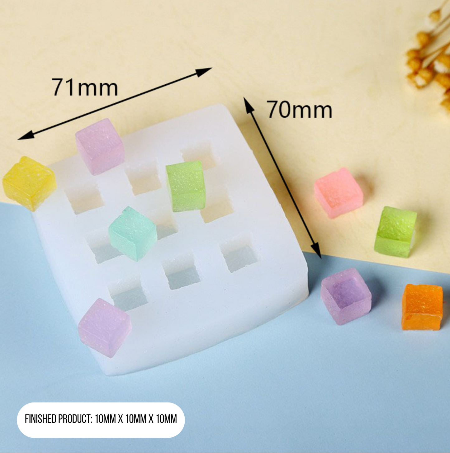 10MM 9 Cube Silicone Mold